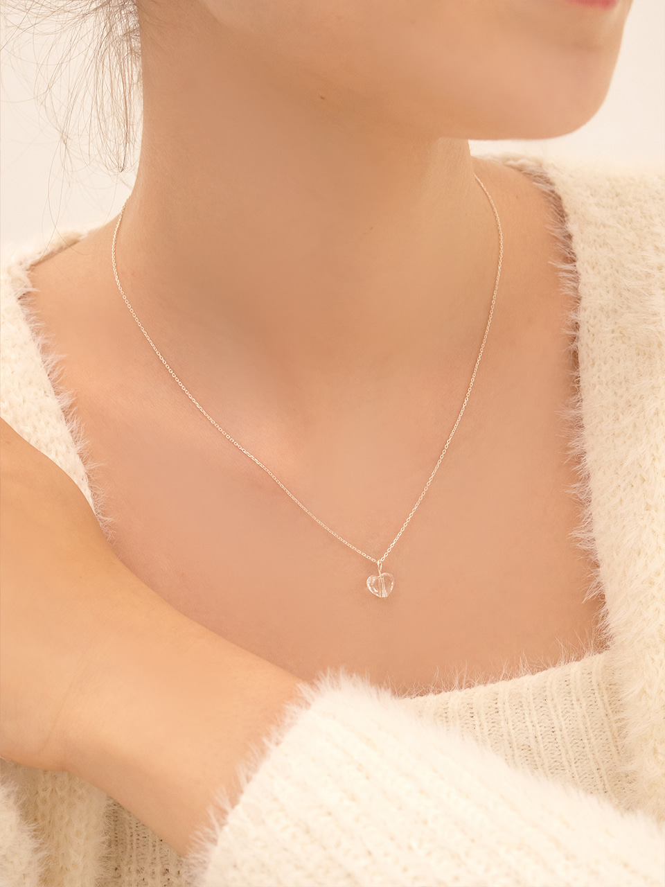 [여자아이들 미연 아이브 안유진 착용] pure heart necklace