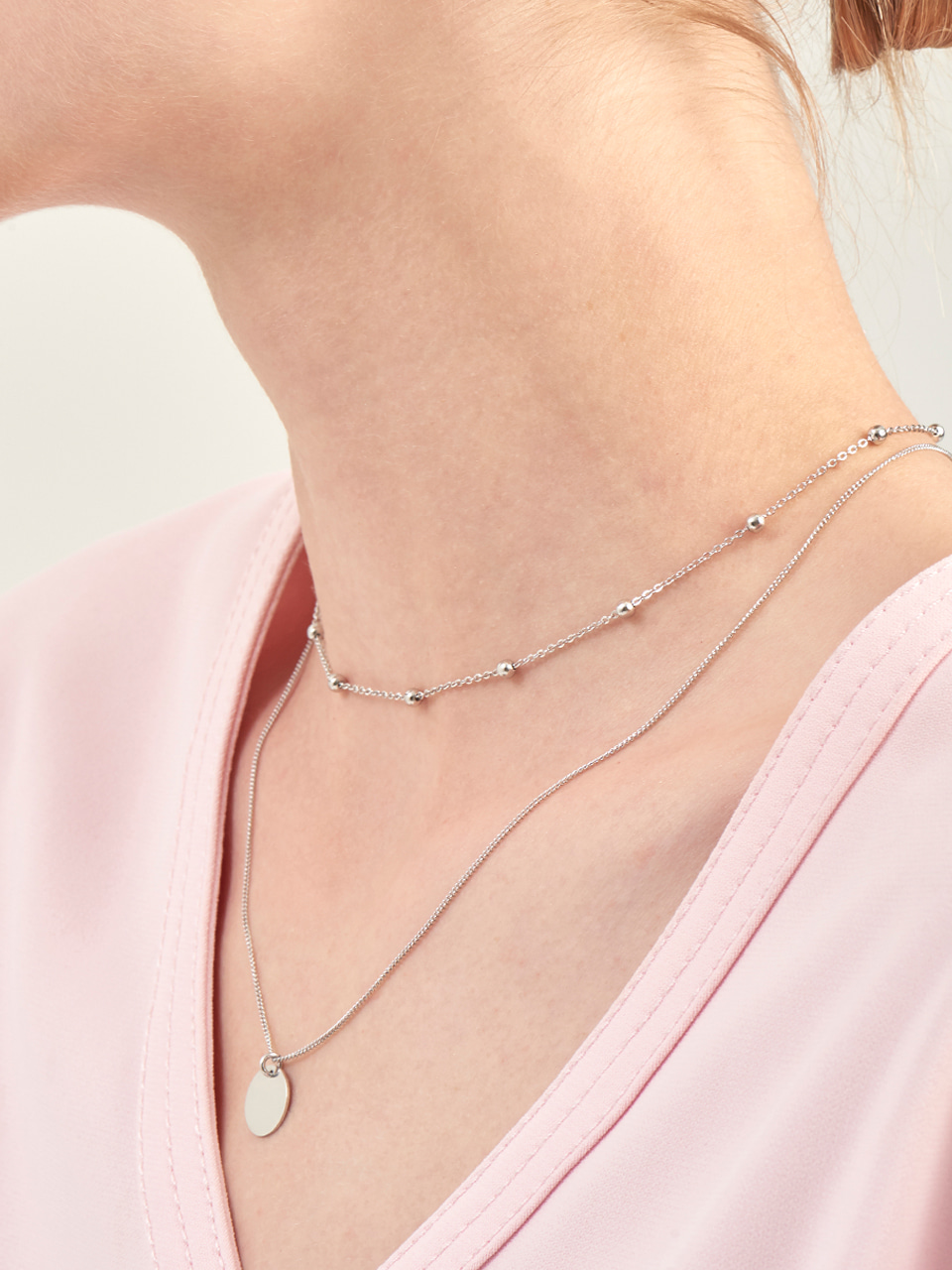 [소유진 전웅 남도현 착용] simple layered necklace