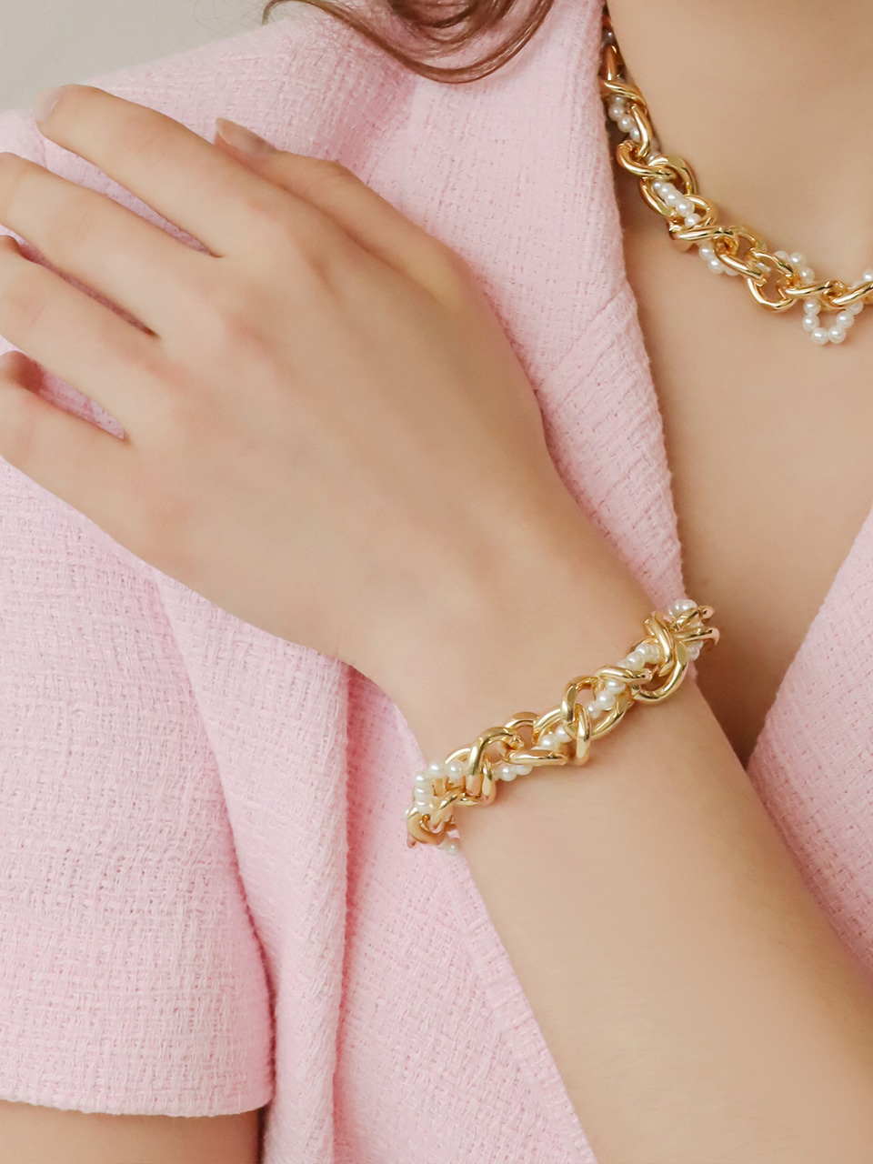 [서은수 착용] luv pearl chain bracelet