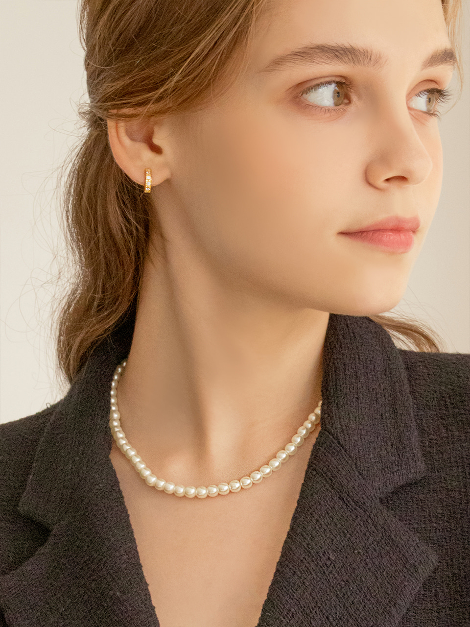 [우즈 우주소녀 다영 착용] blanc pearl necklace