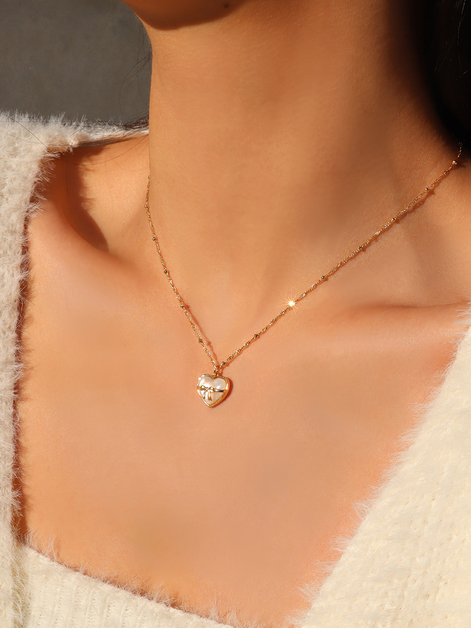 [스테이씨 아이사 착용] holiday heart necklace