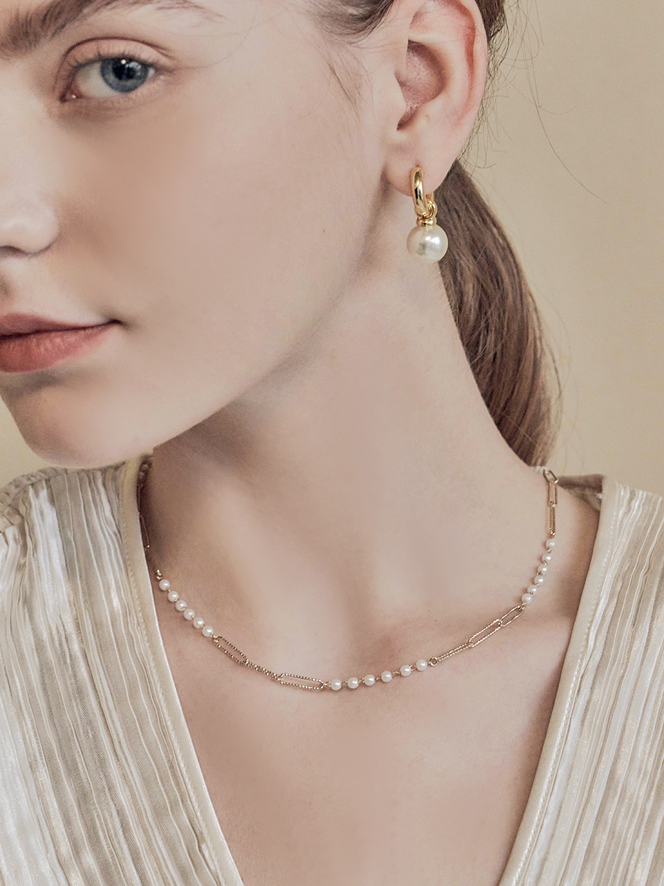 [태연 몬스타엑스 기현 착용] adela pearl necklace